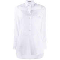MRZ Camisa longa com detalhe de babados removível - Branco