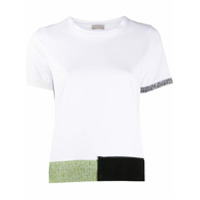 MRZ Camiseta com patchwork na barra - Branco
