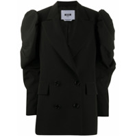 MSGM Blazer oversized com franzido nas mangas - Preto