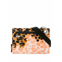 MSGM Bolsa carteiro com estampa de leopardo - Laranja