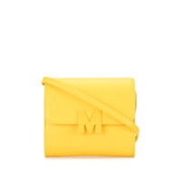 MSGM Bolsa transversal com aplicação e logo - Amarelo