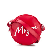 MSGM Bolsa transversal com estampa de logo - Vermelho