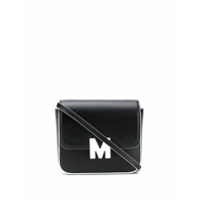 MSGM Bolsa transversal com placa de logo - Preto