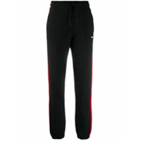 MSGM Calça esportiva cenoura com recorte lateral - Preto
