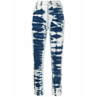 MSGM Calça jeans com efeito manchado - Azul