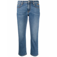 MSGM Calça jeans cropped com aplicação de cristais - Azul