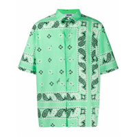 MSGM Camisa com vazado e estampa paisley - Verde