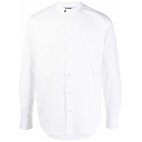 MSGM Camisa de algodão com estampa de letras - Branco