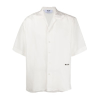 MSGM Camisa mangas curtas com botões - Branco