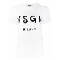 MSGM Camisa Milano com estampa de logo - Branco