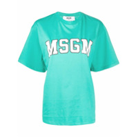 MSGM Camiseta College com estampa de logo - Verde