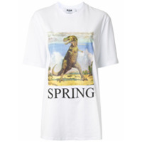 MSGM Camiseta com estampa de dinossauro - Branco