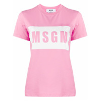 MSGM Camiseta com estampa de logo gráfico - Rosa