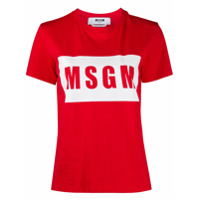 MSGM Camiseta com estampa de logo - Vermelho