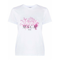 MSGM Camiseta com estampa de macaco - Branco