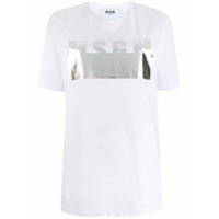 MSGM Camiseta com estampa metálica - Branco