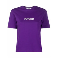 MSGM Camiseta cropped Futuro com estampa - Roxo