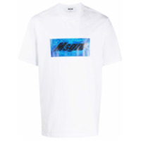 MSGM Camiseta de algodão com estampa de logo - Branco