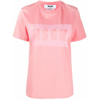 MSGM Camiseta de algodão com estampa de logo - Rosa