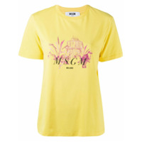 MSGM Camiseta de algodão com estampa gráfica - Amarelo