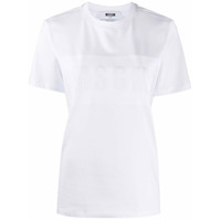 MSGM Camiseta mangas curtas com estampa de logo - Branco