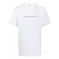 MSGM Camiseta mangas curtas com estampa de slogan - Branco