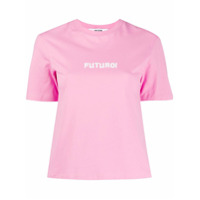 MSGM Camiseta mangas curtas com estampa Futuro - Rosa