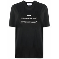 MSGM Camiseta oversized We'll Dream Harder - Preto