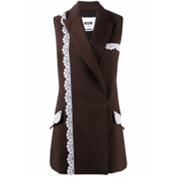 MSGM Colete com acabamento de renda - Marrom