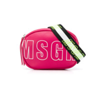 Msgm Kids Bolsa tiracolo com estampa de logo - Rosa