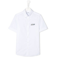 Msgm Kids Camisa com detalhe de logo - Branco