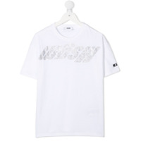 Msgm Kids Camiseta com aplicação de logo - Branco