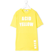 Msgm Kids Camiseta com estampa de logo - Amarelo