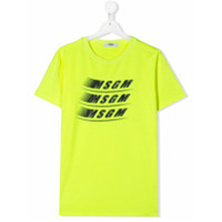 Msgm Kids Camiseta com estampa de logo - Amarelo