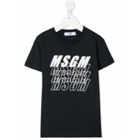 Msgm Kids Camiseta com estampa de logo - Azul