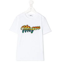 Msgm Kids Camiseta com estampa de logo - Branco