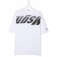 Msgm Kids Camiseta com estampa de logo - Branco