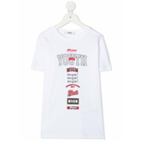 Msgm Kids Camiseta com estampa de logo - Branco