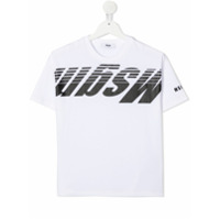 Msgm Kids Camiseta com estampa de logo - Branco