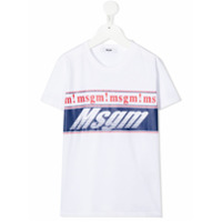 Msgm Kids Camiseta com estampa de logo - Branco