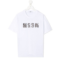 Msgm Kids Camiseta com estampa de logo - Branco