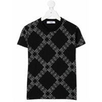 Msgm Kids Camiseta com estampa de logo corrido - Preto