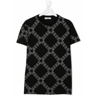 Msgm Kids Camiseta com estampa de logo corrido - Preto