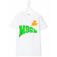 Msgm Kids Camiseta com estampa de logo gráfico - Branco
