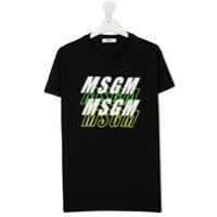 Msgm Kids Camiseta com estampa de logo - Preto