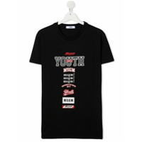 Msgm Kids Camiseta com estampa de logo - Preto