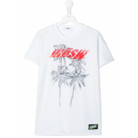 Msgm Kids Camiseta com estampa de palmeira - Branco