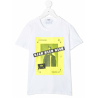 Msgm Kids Camiseta com estampa gráfica - Branco