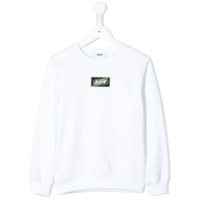 Msgm Kids Camiseta com estampa gráfica de logo - Branco