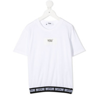 Msgm Kids Camiseta com estampa Youᵗʰ - Branco